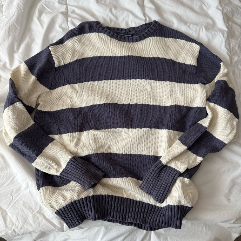 brandy melville blue and white stripes sweater